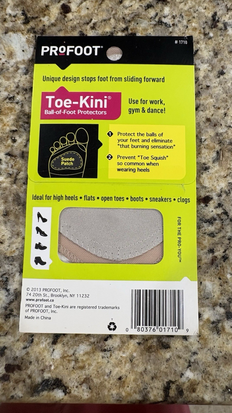 PROFOOT TOE-KINI BALL OF FOOT PROTECTORS 1 PAIR 5-9 NARROW TO MEDIUM NEW IN PACK