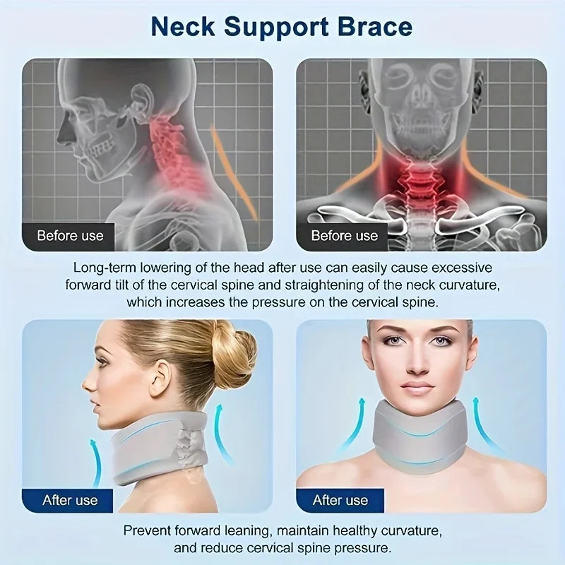 Adjustable Neck Brace Support Soft Foam Cervical Collar Neck Pain Relief Unisex
