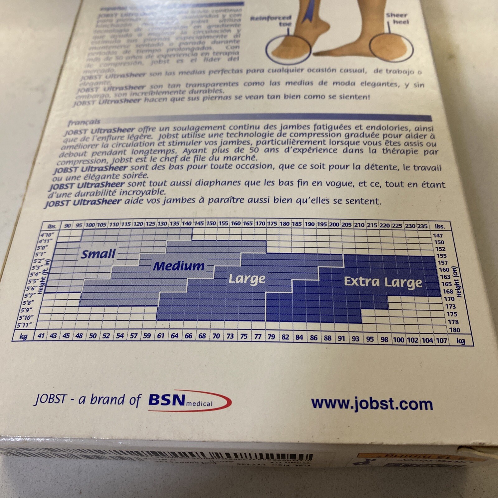 JOBST UltraSheer Thigh High Closed Toe 8-15mmHg (Classic Black) Small Cat 117229