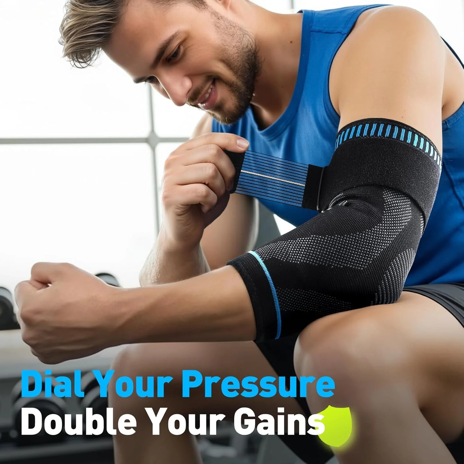 AGPTEK Elbow Compression Sleeve with 2 Gel Pads, Pain Relief Elbow Brace Tendoni