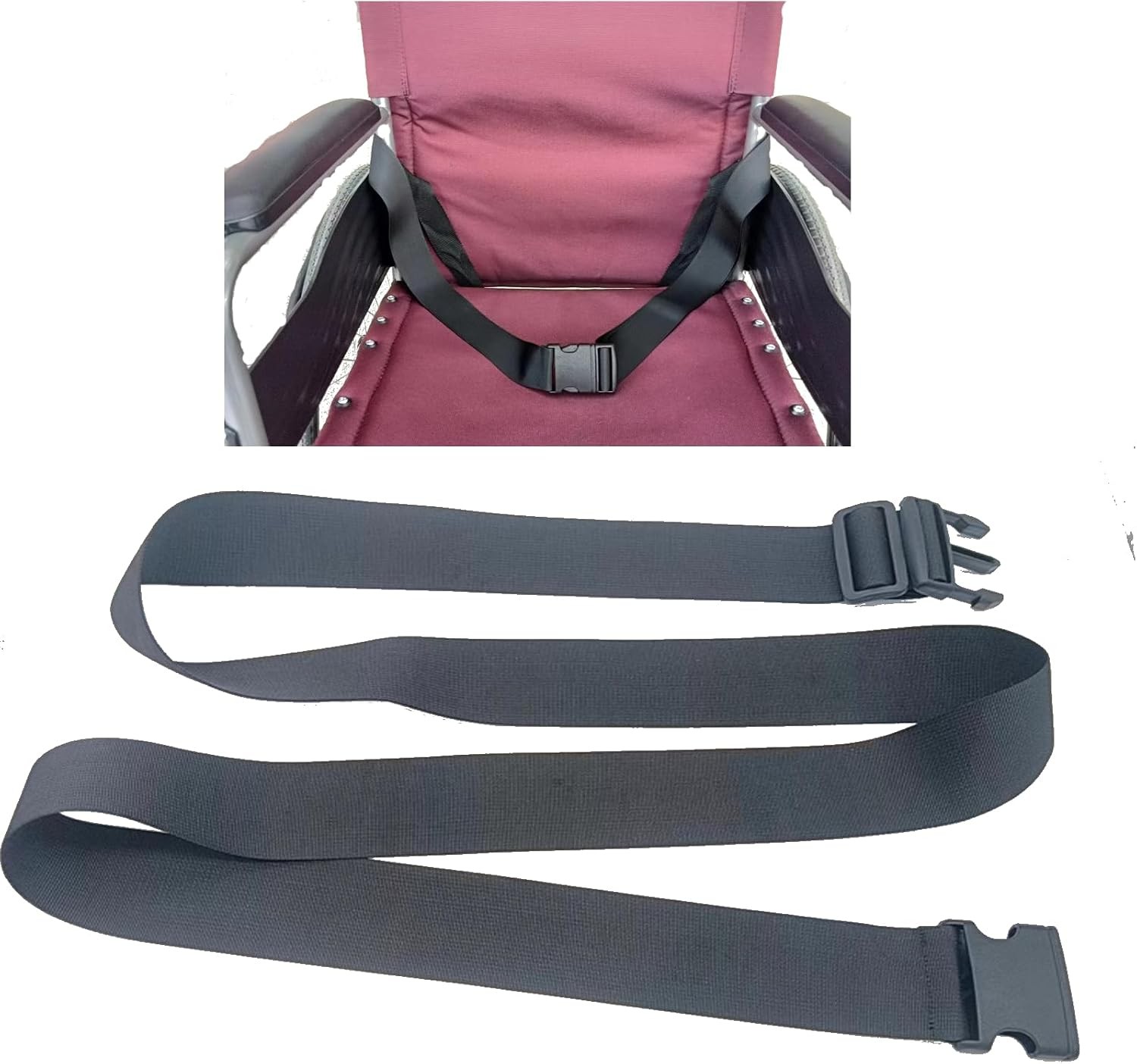 1pac Wheelchair Safety Strap Seat Belt Adjustable Anti-Fall Extra Long Size-Suit
