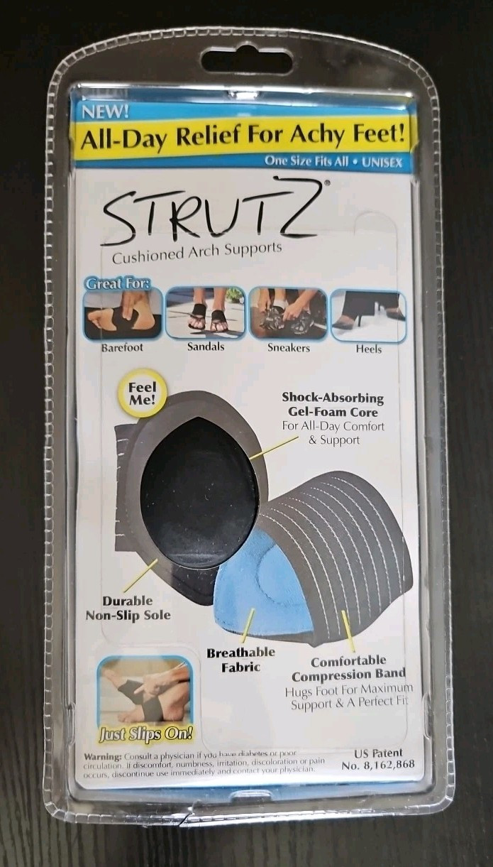 Strutz Cushioned Arch Supports – Blue – Unisex – NEW