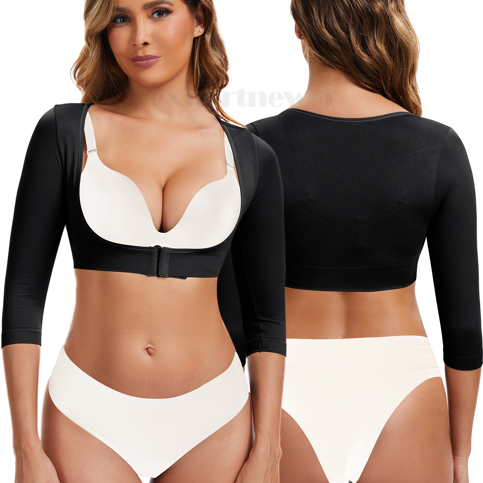 Women’s Upper Arm Slimming Shaper Back Corrector Sleeves Top Compression Vest