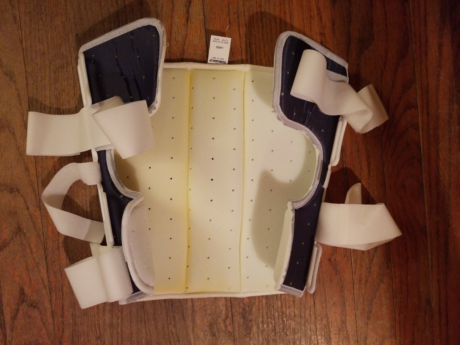 34702 Zimmer Knee Immobilizer Large 12 inch Perforated Foam lined contoured NEW