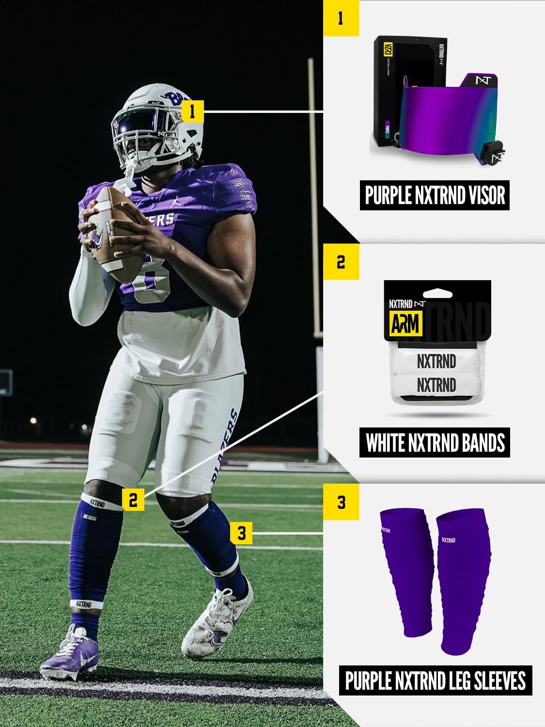 Nxtrnd Football Leg Sleeves Calf Sleeves for Men Boys Sold as a Pair