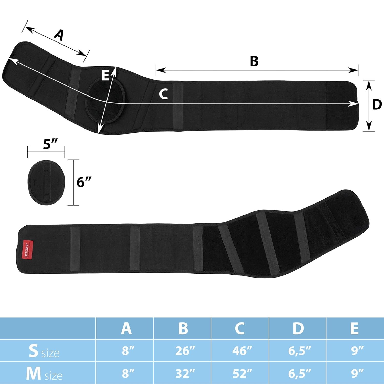 ORTONYX Ergonomic Umbilical Hernia Belt for Men and Women – Abdominal Support Bi