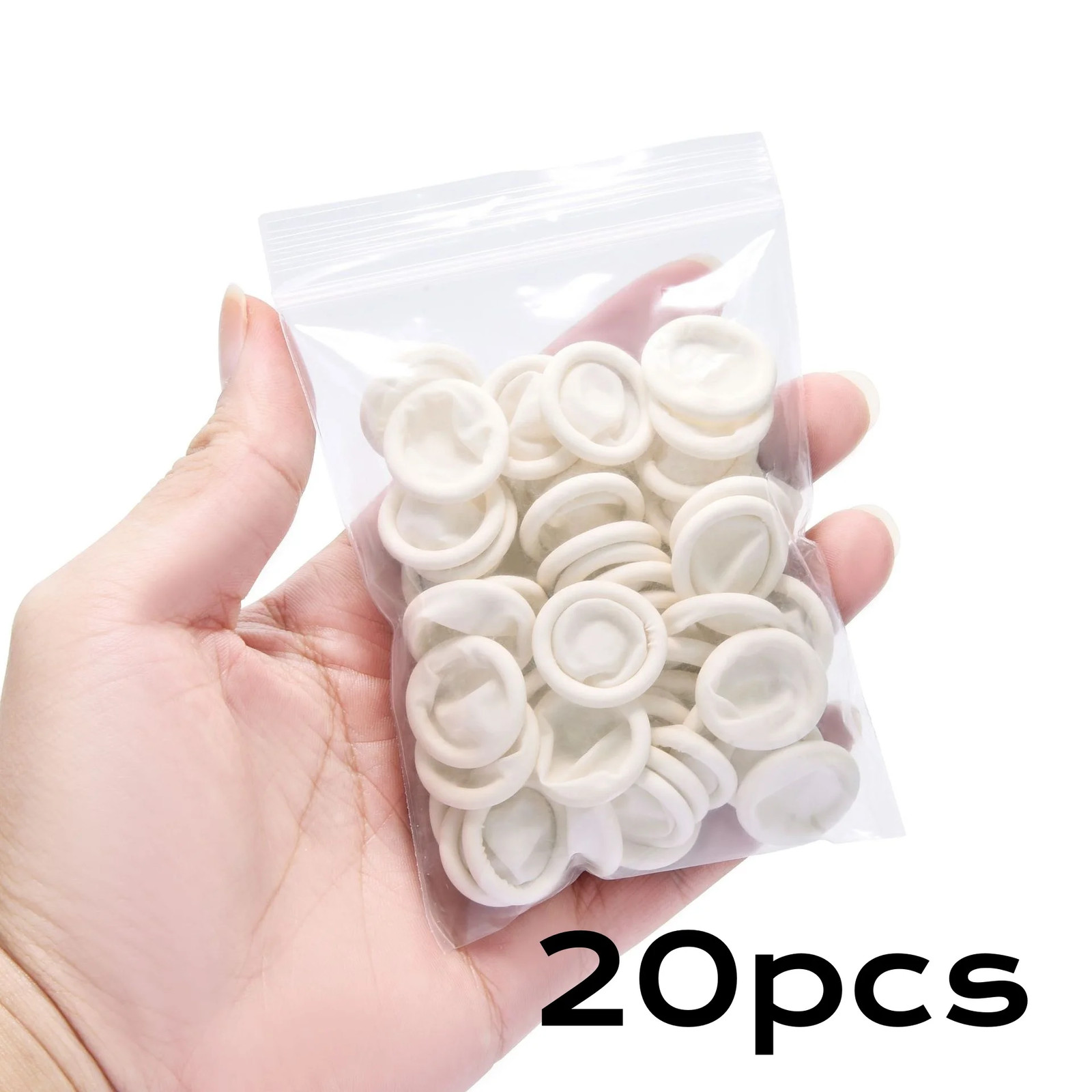 20/200Pc Rubber Finger Protector Covers Wear-Resistant Highly Elastic Anti-Slip