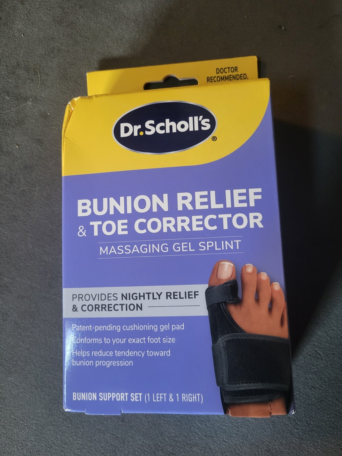 Doctor scholl’s bunion relief toe corrector