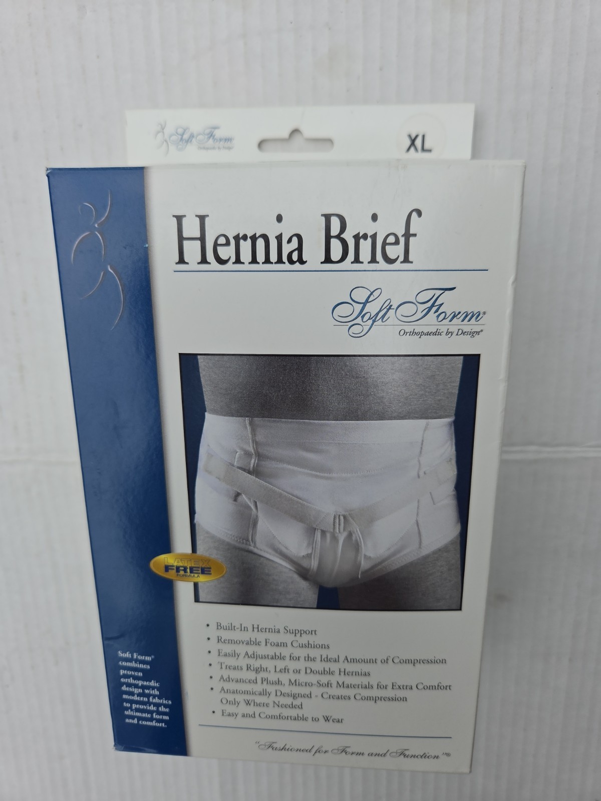 Men’s Size XL Soft Form Hernia Brief Support Garment Foam Pressure Cushion