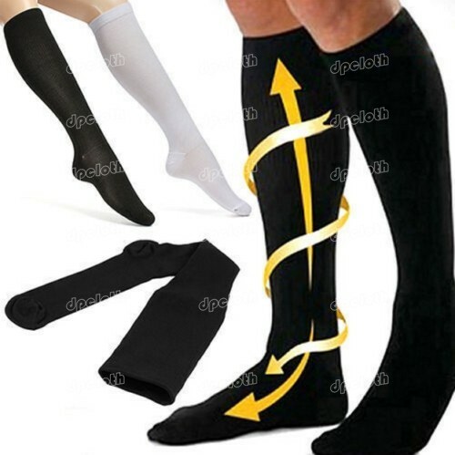 (6 Pairs) Compression Socks Knee High 15-20 mmHg Graduated Mens Womens S-XL