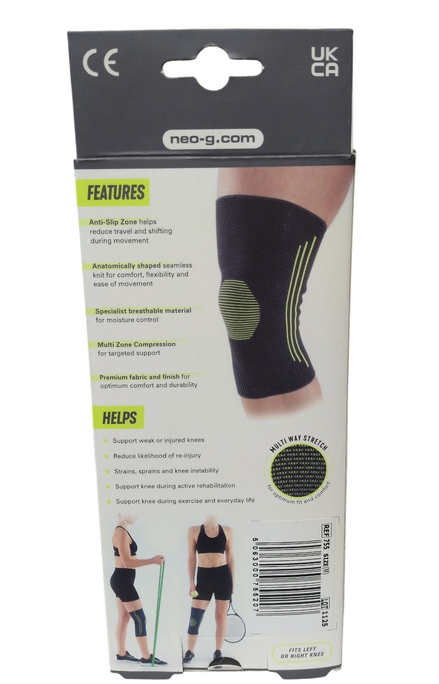 Neo G Active Knee Support Size Medium -Mild Support Level For Left Or Right Knee
