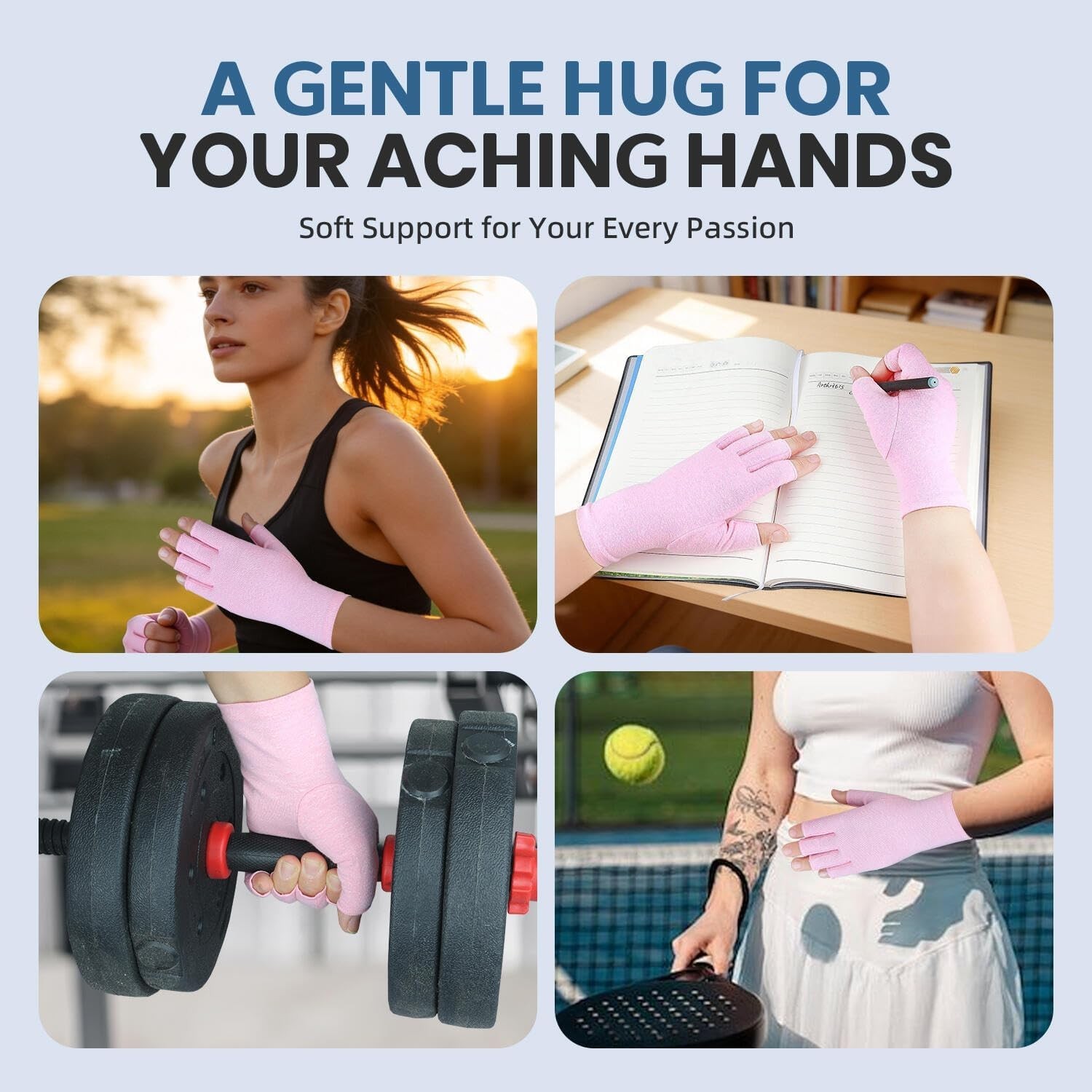 2 Pairs , Hand Compression Gloves for Rheumatoid, Pain Relief, Carpal Tunnel,…