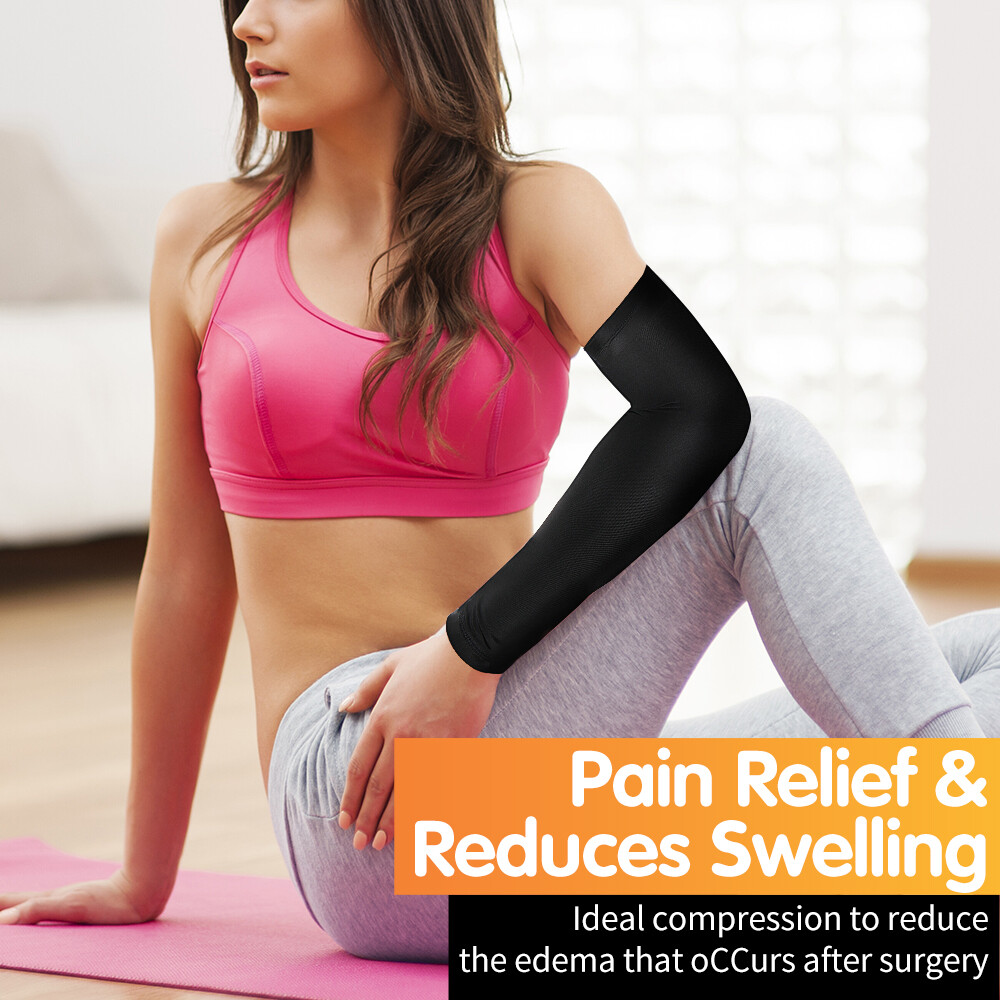 Unisex Compression Sleeve Arm Elbow Support Brace Arthritis Joint Pain Relief US
