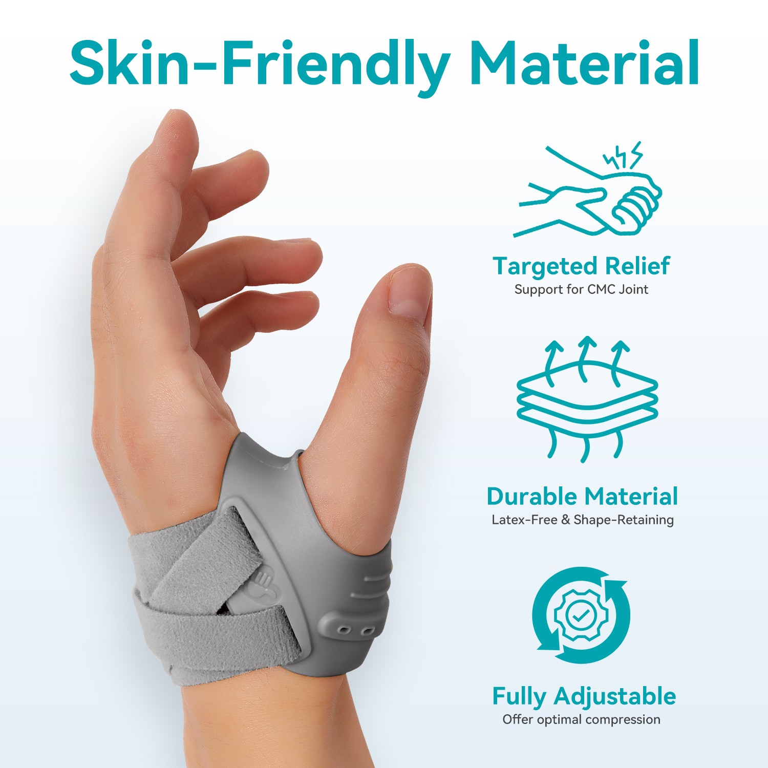 Adjustable Thumb Support Brace CMC Joint Protector Wrist Immobilizer Tennis
