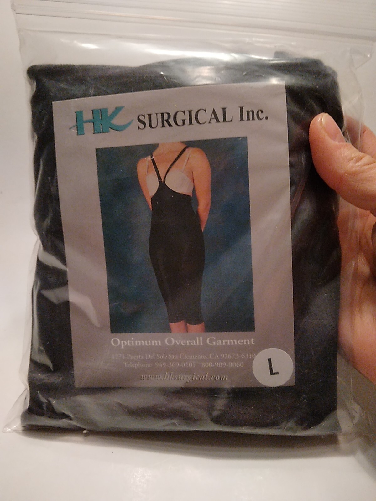 HK Surgical Optimum Overall Garment BLACK LARGE – Post Surgery Compression Faja
