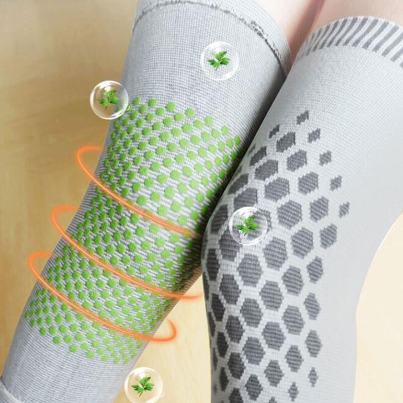 1 Pair Knee Massager Self-heating Support Knee Pad Warm Knee-joint Anti-slip
