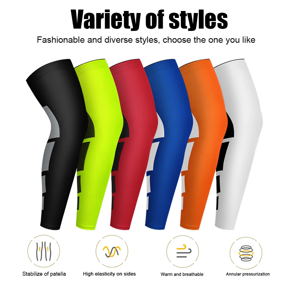 1PCS Super Elastic Basketball Leg Warmers Calf Thigh Compression Sleeves