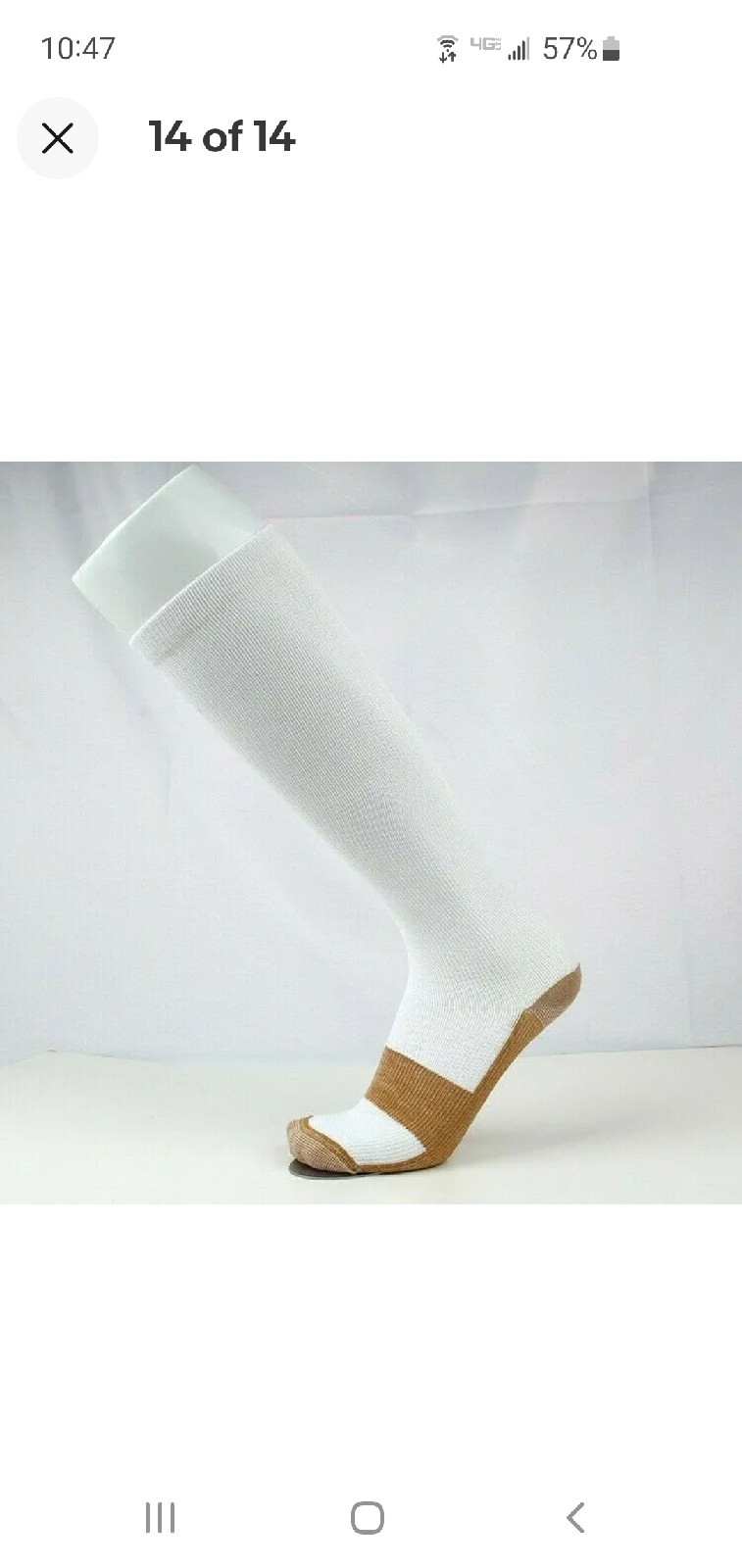 3 Pack Cotton Compression Socks 8-15mmHg Moisture Wicking Support Stocking COED