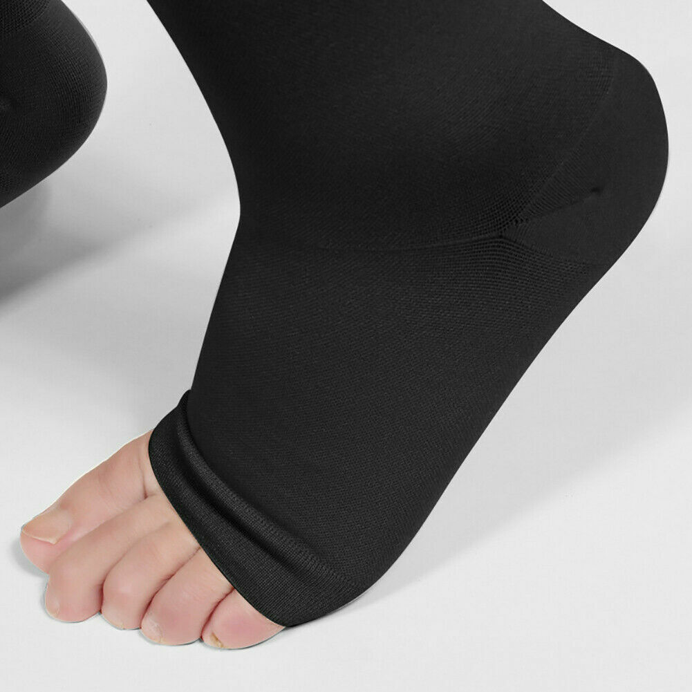 30-40mmHg Compression Open Toe Socks Thigh High Support Stockings Leg Sleeve US