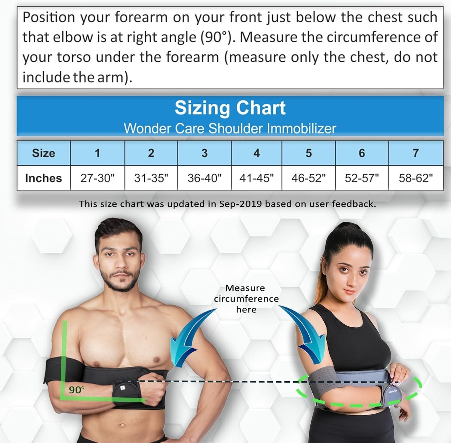 Left Right Shoulder Immobilizer Arm Sling Elastic Brace for Clavicle Collar B…