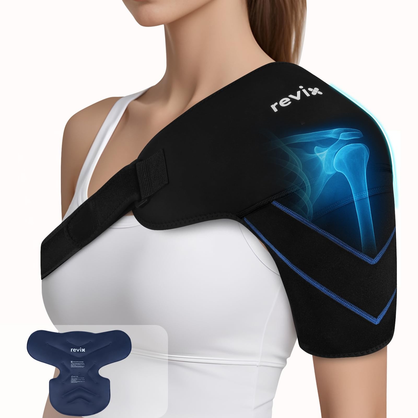 Shoulder Ice Pack Wrap Standard XL Size – Reusable Gel Brace for Recovery