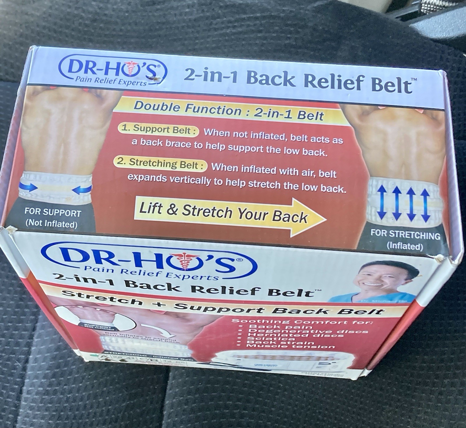 DR-HOS 2-in-1 Back Relief Decompression Belt Size A 25-41 Inflatable Lumbar Pump