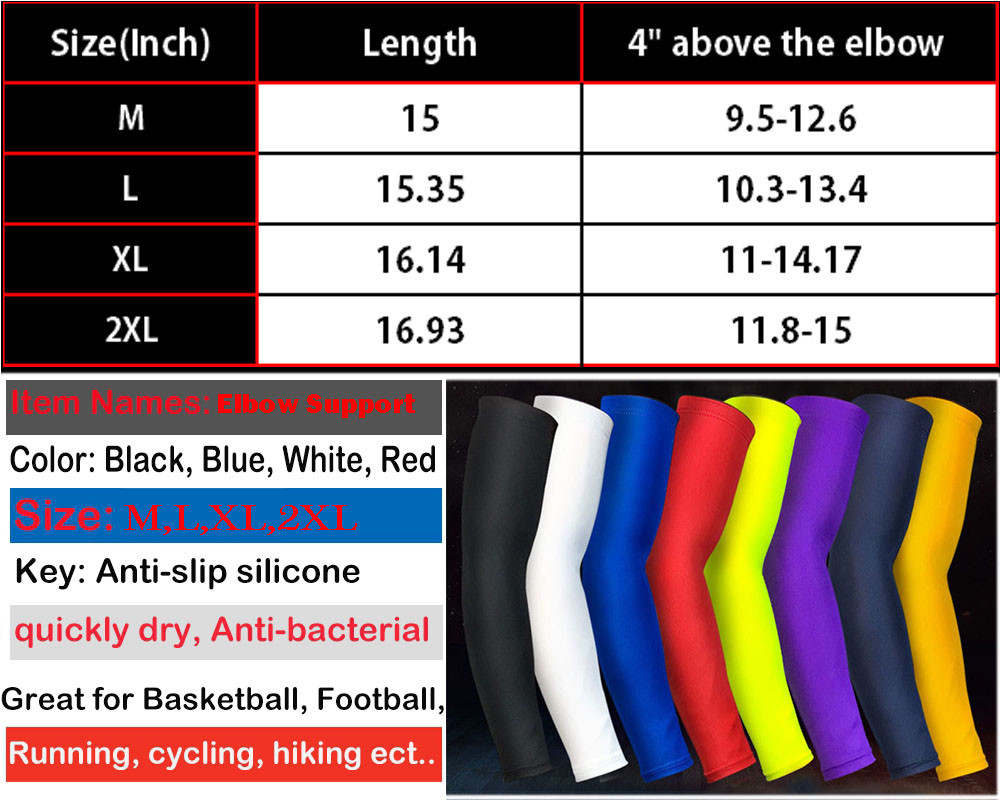 Compression Elbow Support Thigh Arm Sleeve Brace Anti Sun UV For Men Women UD