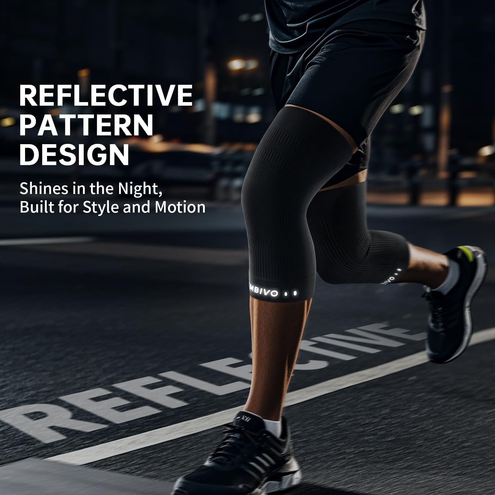 Motion Series Knee Brace for Women and Men (2 Pack), Ultra-Thin Lightweight
