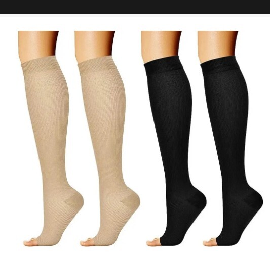 CALZE A COMPRESSIONE MEDICHE AL GINOCCHIO UNISEX UOMO DONNA CON O SENZA CERNIERA