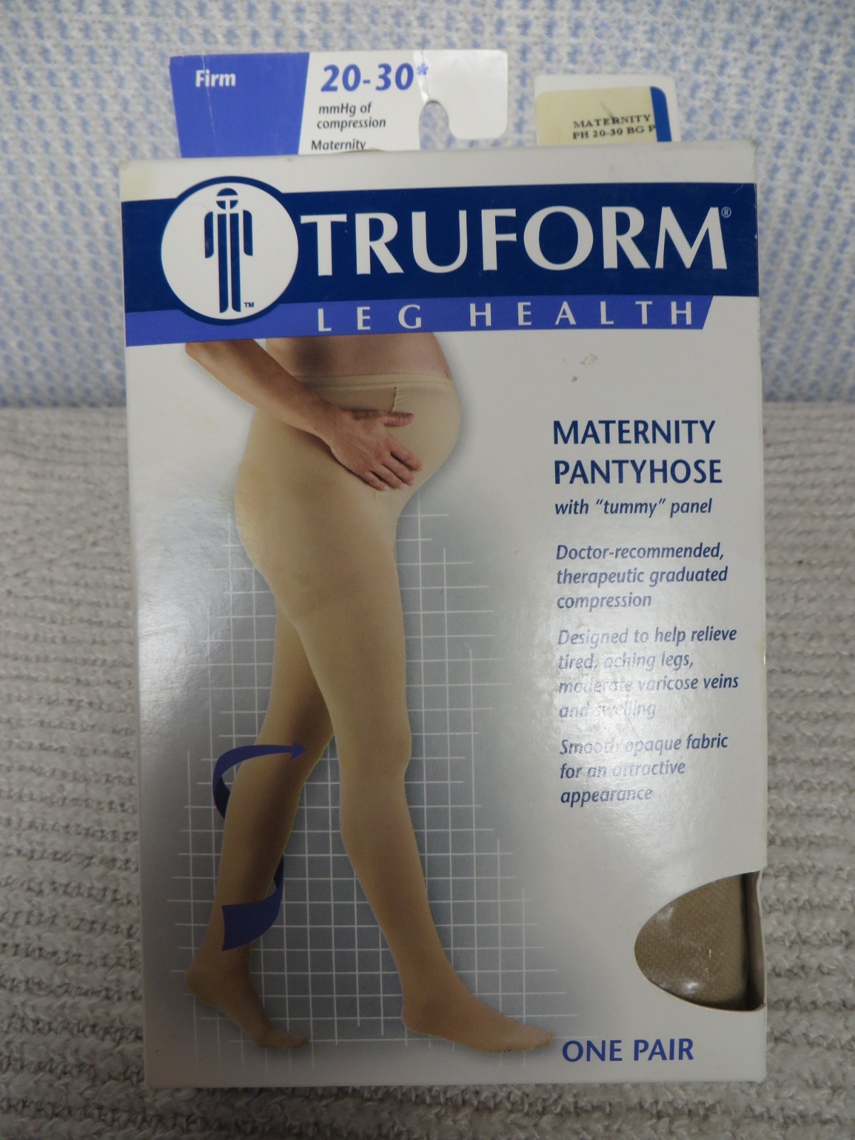 NEW Truform 1757 Maternity Compression Pantyhose 20-30 mmHg Beige BG-P Small