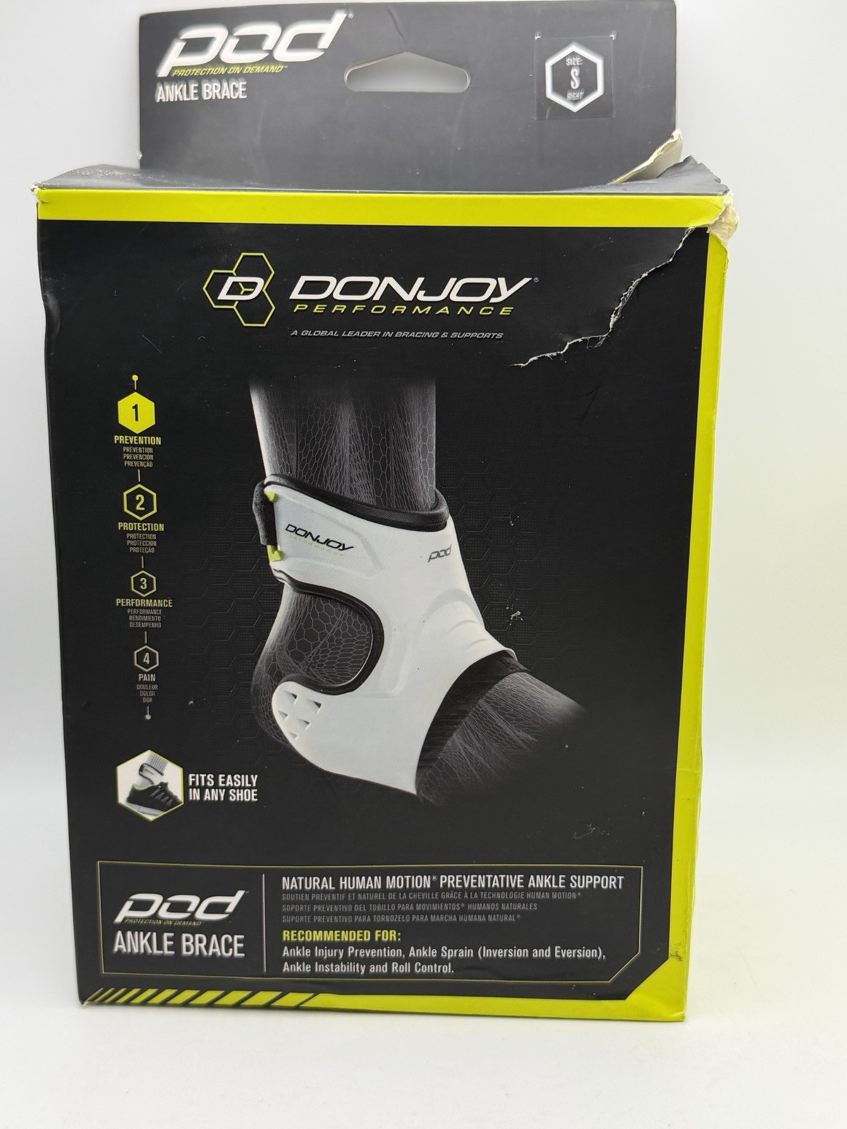 DonJoy Performance Pod Ankle Support Brace SMALL / RIGHT / WHITE