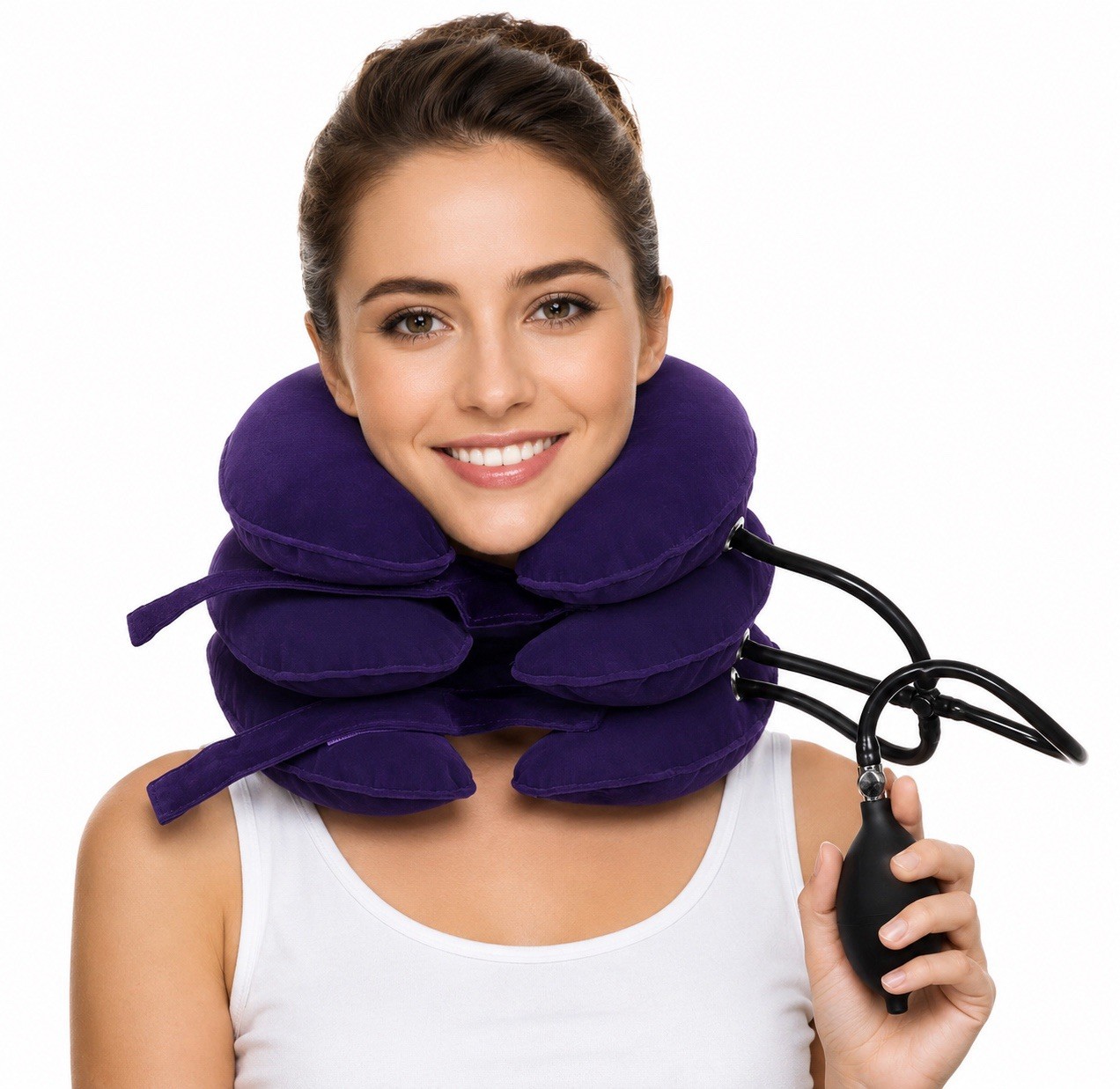 Inflatable Cervical Neck Traction Brace Posture Support Adjustable One Size