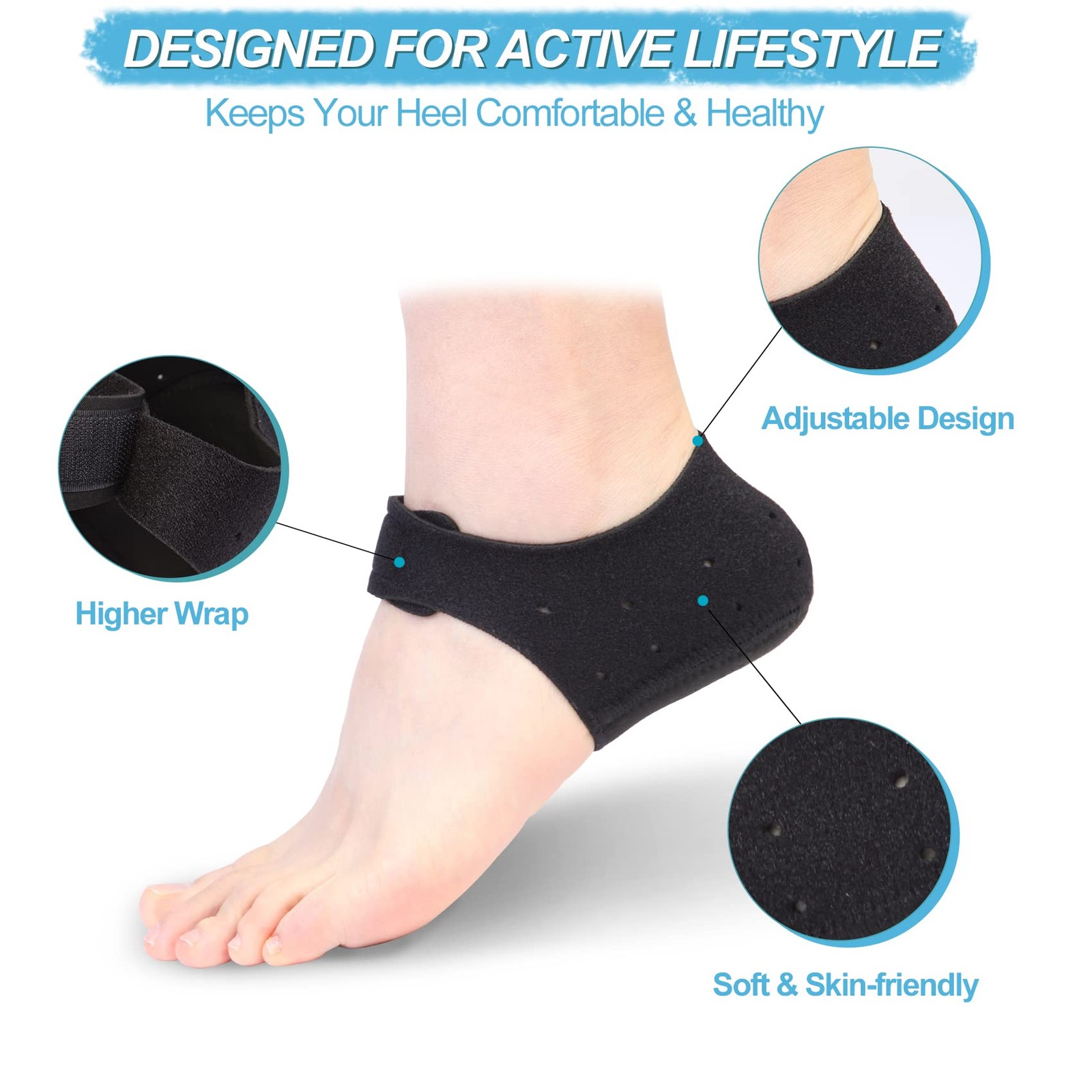 Thicker Heel Cushion Cups for Heel Pain Relief, Plantar Fasciitis and Heel Sp…
