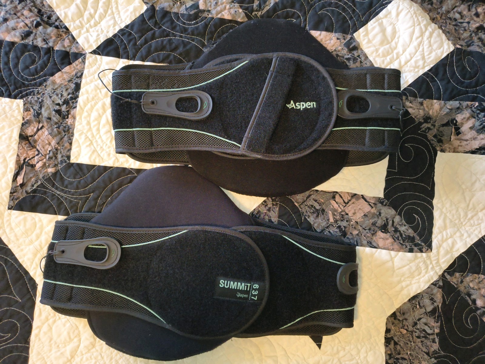Aspen Summit 637 Lumbar Support Brack Brace Relief Adjustable Black Plus a Spare