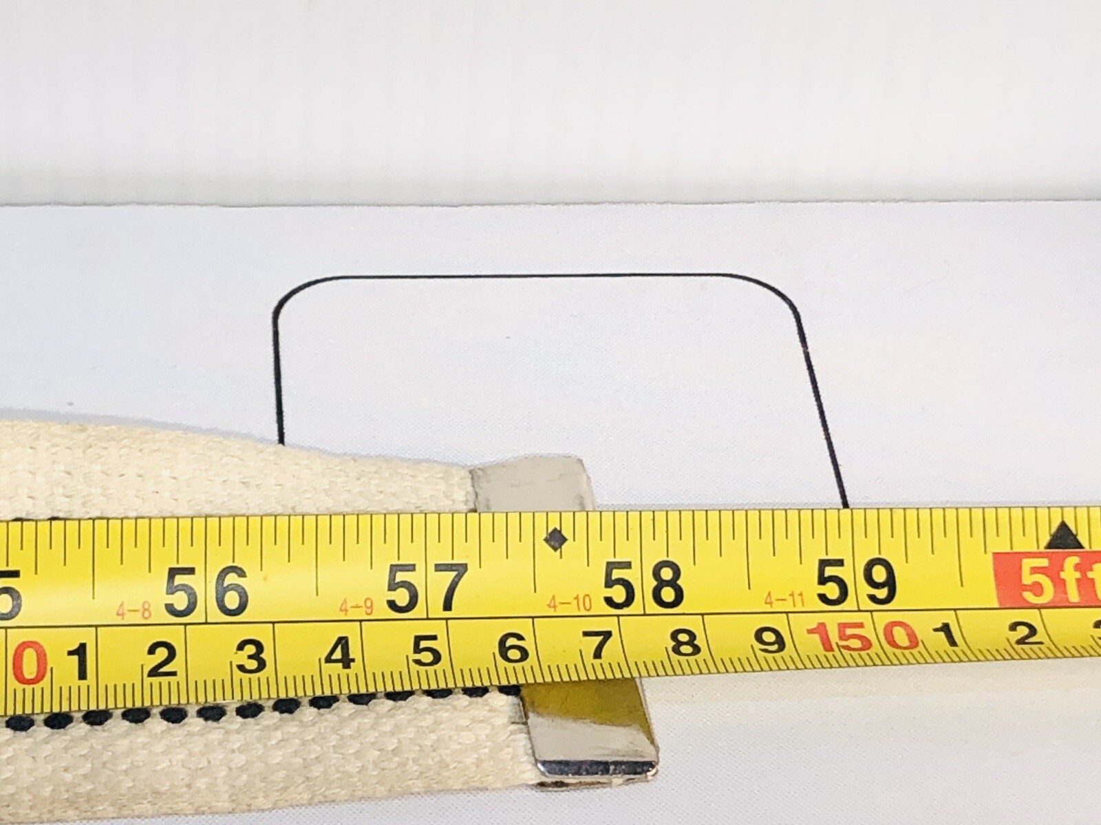 Large Gait Belt W/ Metal Buckle, 58 Inch, White Essential Medical Supply Medline