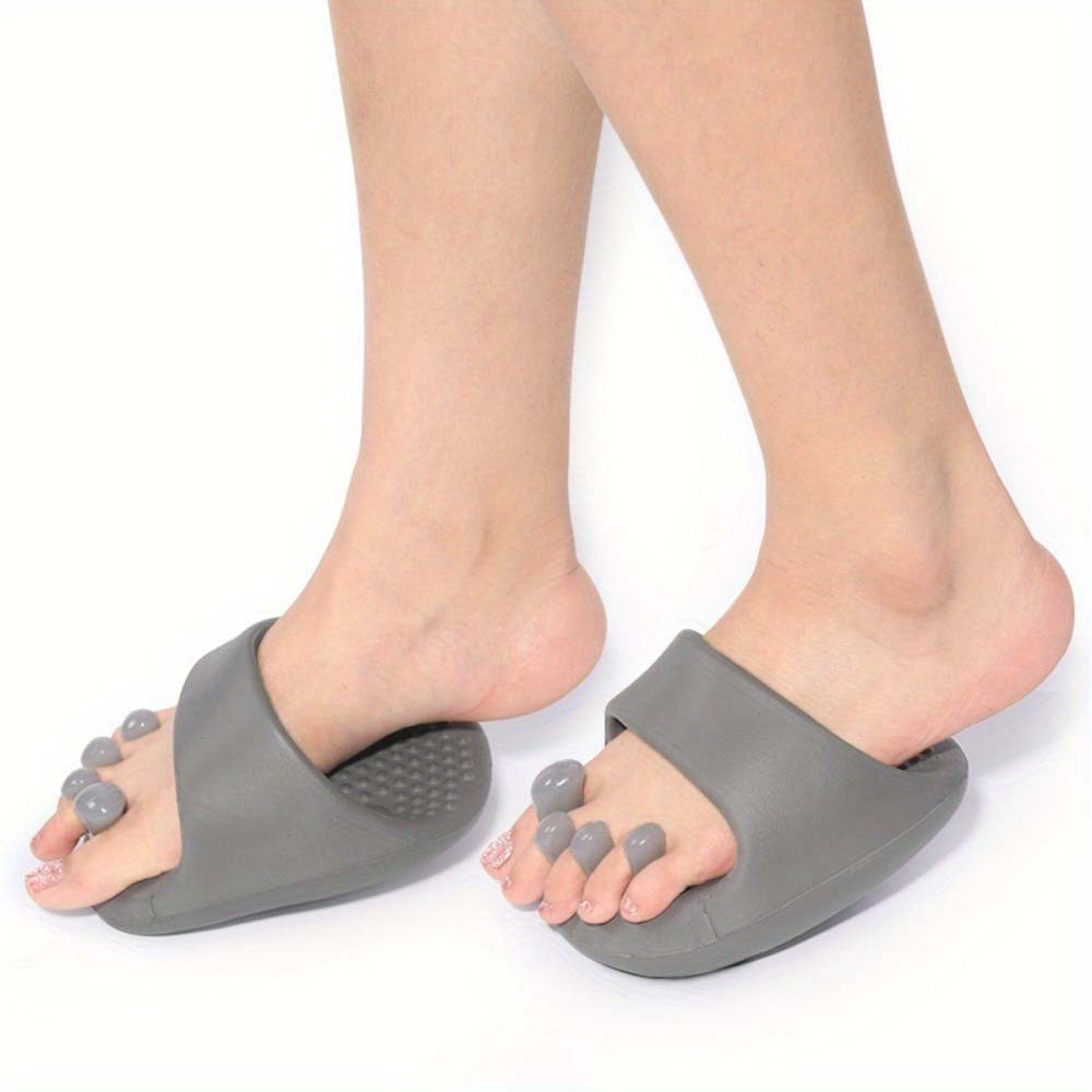 Lightweight Robust Reliable Dependable A Pair of Silicone Toe-Separated Slippers