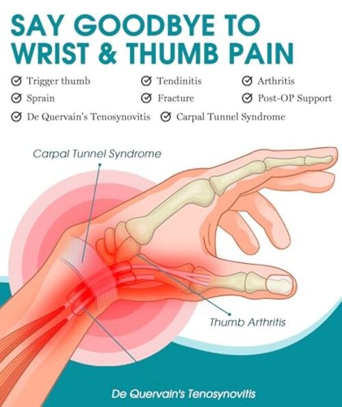 Carpal Tunnel Wrist Brace Night Large/X-Large(1 piece) Left Hand-Black