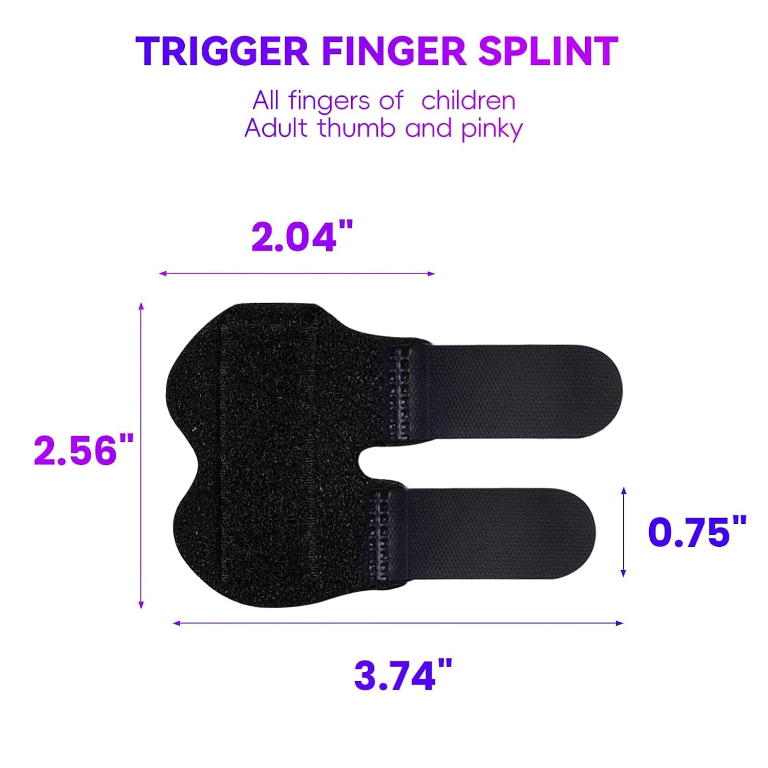 2 PCS Small Finger Splint, Adjustable Trigger Finger Splint, Straightener