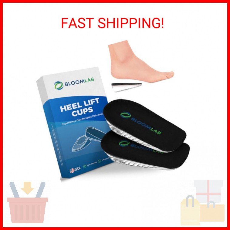 Orthopedic Heel Lift Inserts for Heel Pain & Leg Length Discrepancy – Soft Gel C