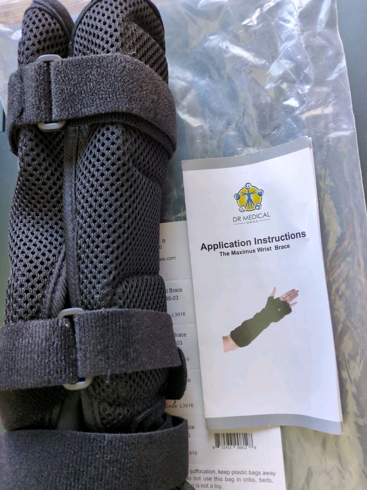 *NEW* DRMS The Maximus Wrist Brace WB0104-148-03 Size Large Black Lightweight