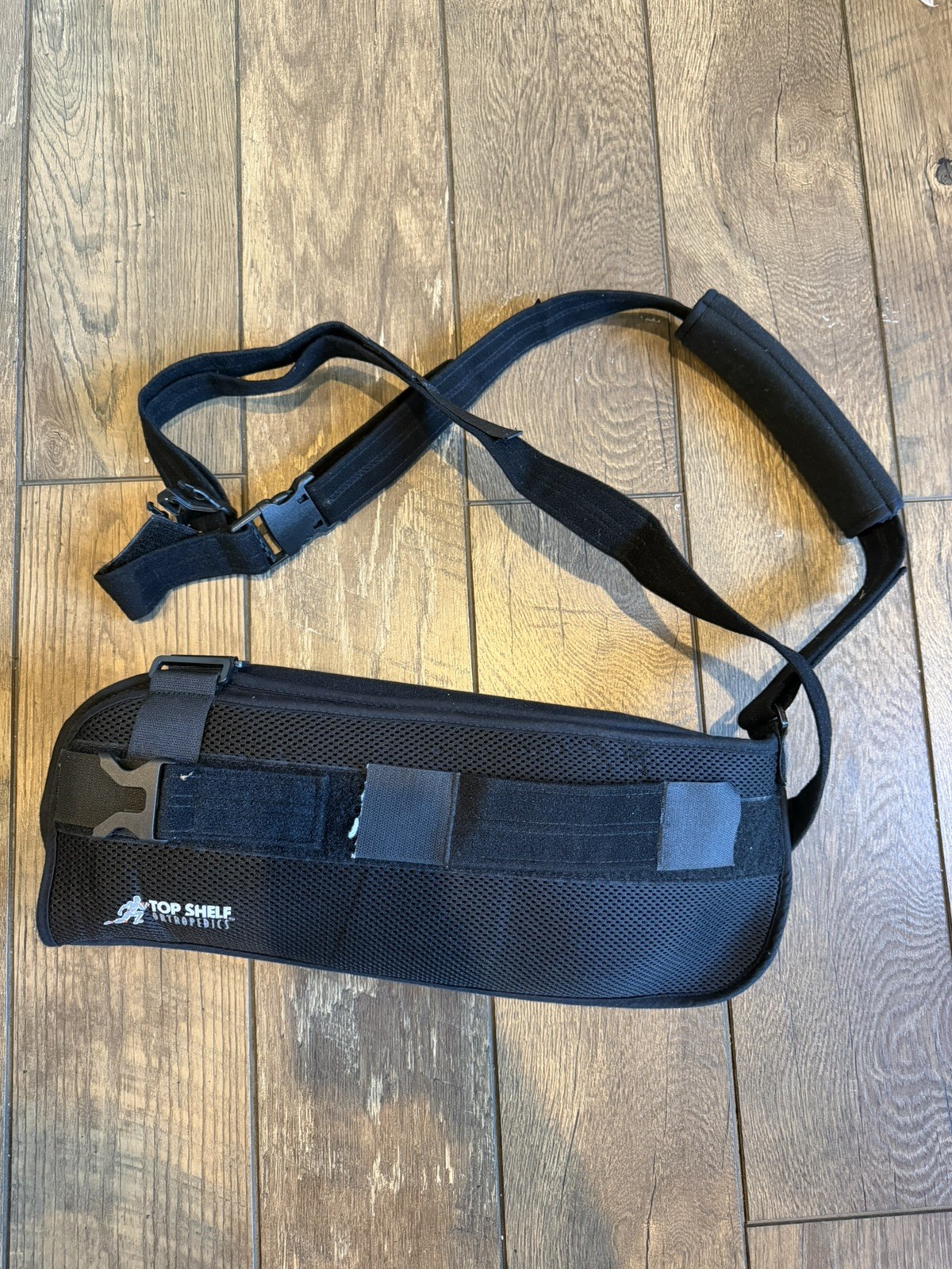 Top Shelf Orthopedics Stable Sling Shoulder Immobilizer Brace Black Large