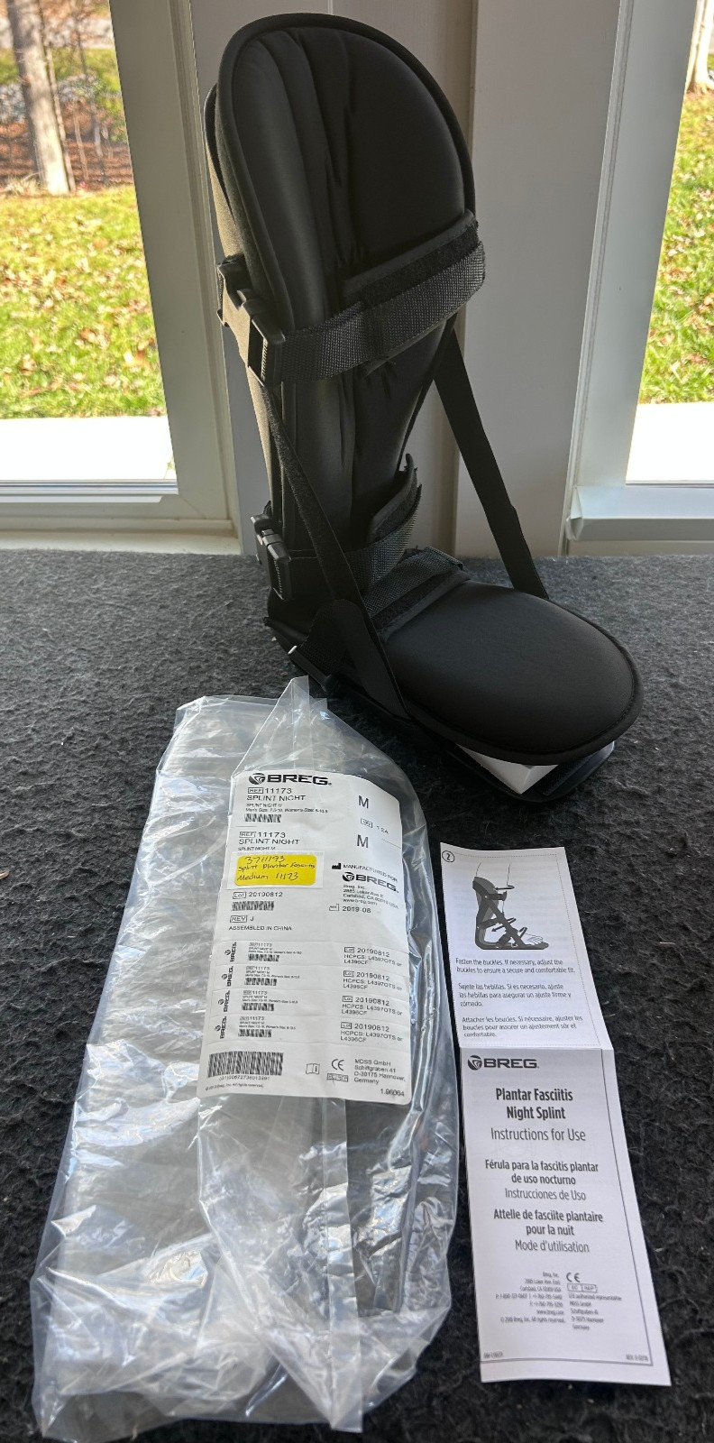 Breg Plantar Fasciitis 11173 Night Splint Medium SizeMen 7.5-10 Women 8-10.5 NEW