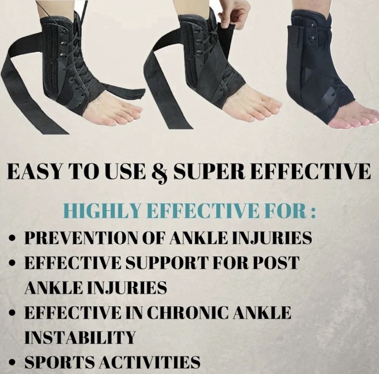 Ankle Brace Bandage Straps Sports Safety Adjustable Protectors Supports Guard