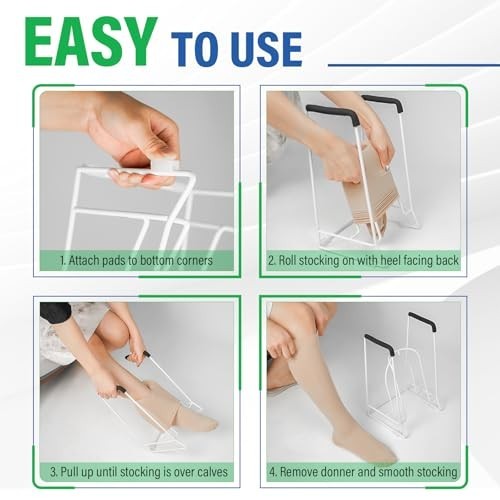 Compression Sock Aid Device – Adaptive Stocking Donner Tool for Seniors, Medium