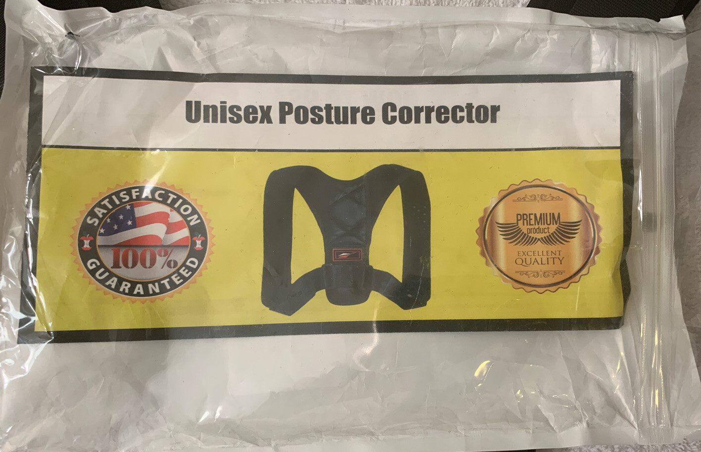 Unisex Posture Corrector For Men Or Women Adjustable Back Black