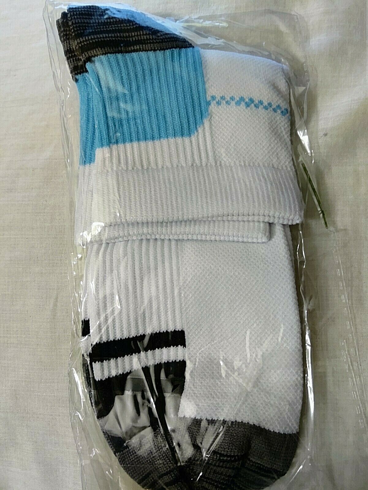 Compression Socks Blue/White & Black Colors Anklet Womens L/XL Size New 10 pairs