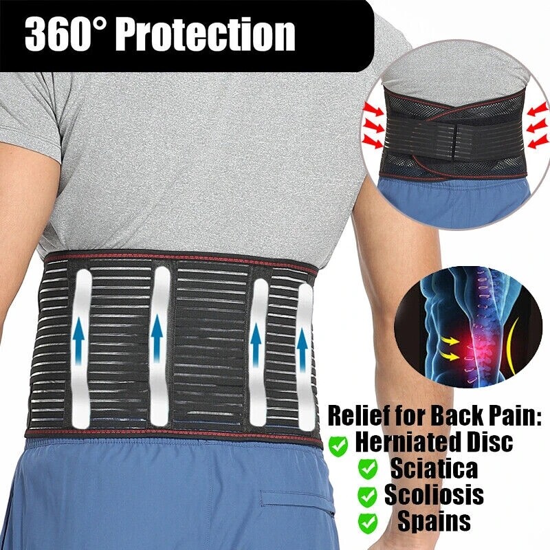 Compression Brace Herniated Disc Lumbar Support Belt for Lower Back Pain Relief