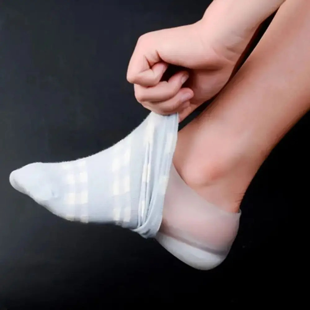 1Pair Invisible Height Increased Insole Silicone Heel Socks for Women Men insole