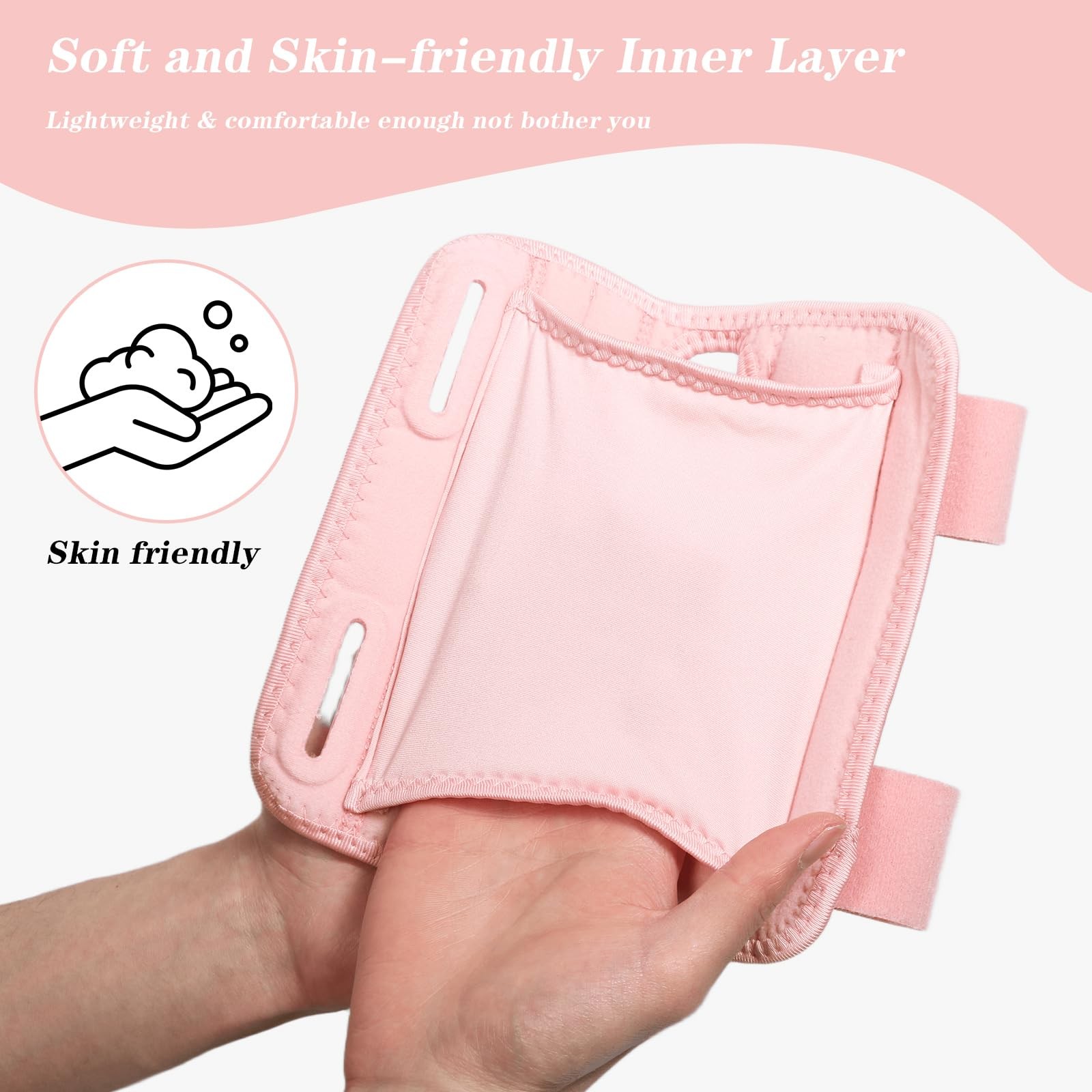 NuCamper Carpal Tunnel Wrist Brace Night Support for Men & S/M, Pink-Right