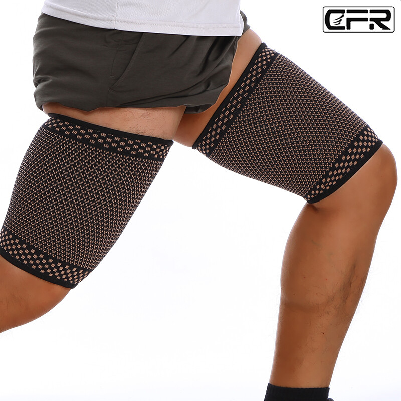 Copper Compression Thigh Hamstring Support Sleeve Brace Sport Upper Leg Pain US